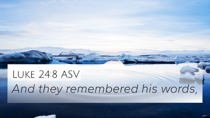 Luke 24:8 ASV 4K Wallpaper - And they remembered his - 4K Wallpaper Bible Verse