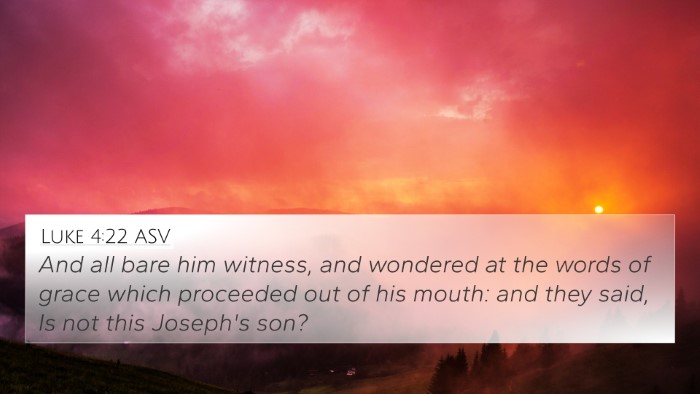 Luke 4:22 ASV Bible Verse Image