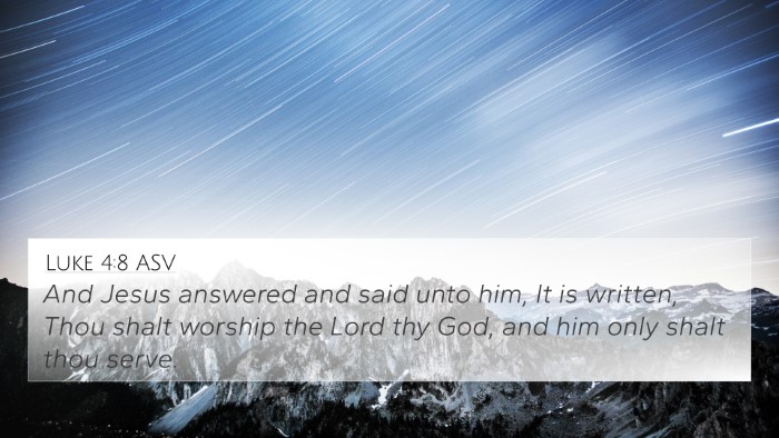 Luke 4:8 ASV Bible Verse Image