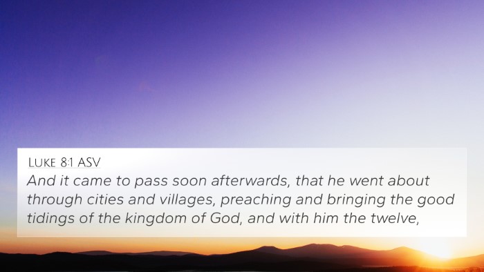 Luke 8:1 ASV Bible Verse Image