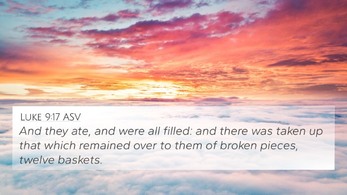 Luke 9:17 ASV Bible Verse Image