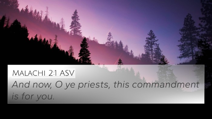 Malachi 2:1 ASV Bible Verse Image