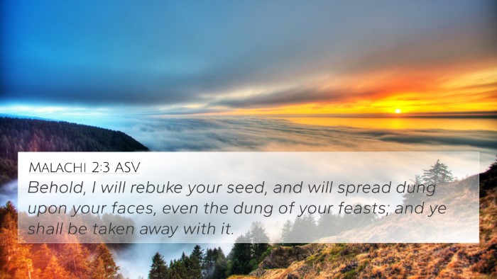 Malachi 2:3 ASV Bible Verse Image