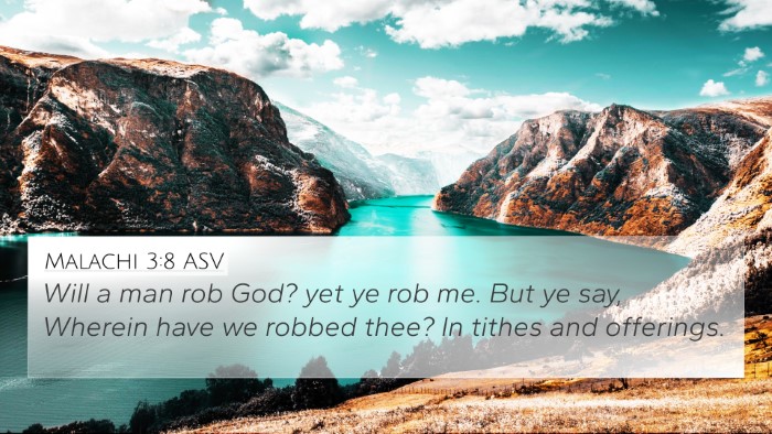 Malachi 3:8 ASV Bible Verse Image