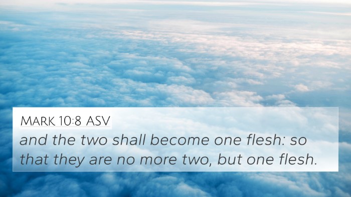 Mark 10:8 ASV 4K Wallpaper - and the two shall become one flesh: so that they - 4K Wallpaper Bible Verse