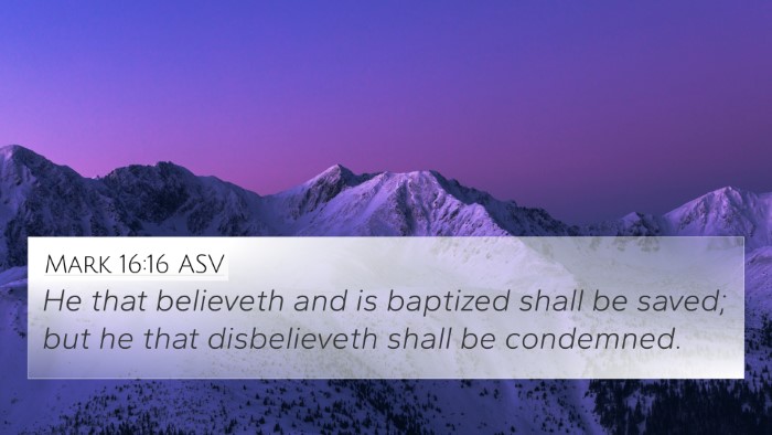 Mark 16:16 ASV Bible Verse Image