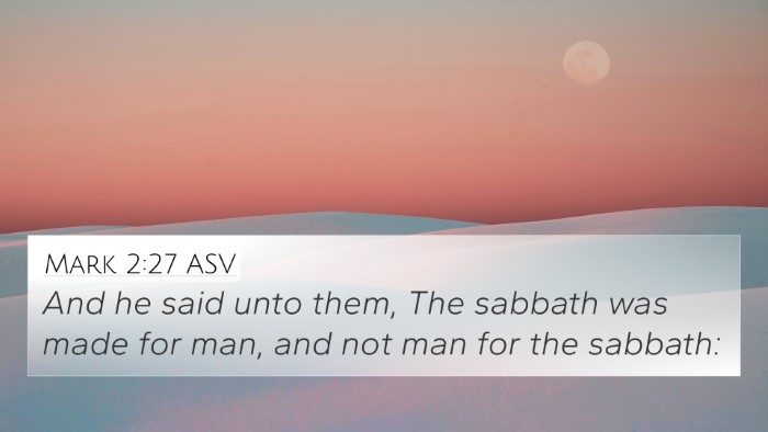Mark 2:27 ASV 4K Wallpaper - And he said unto them, The sabbath was made for - 4K Wallpaper Bible Verse