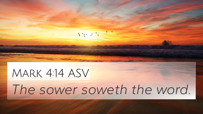 Mark 4:14 ASV Bible Verse Image