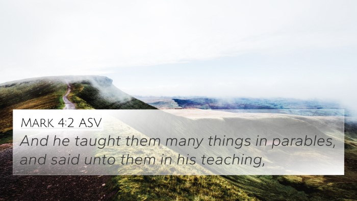 Mark 4:2 ASV 4K Wallpaper - And he taught them many things in parables, and - 4K Wallpaper Bible Verse