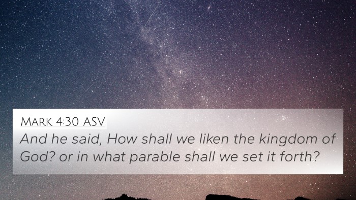 Mark 4:30 ASV Bible Verse Image