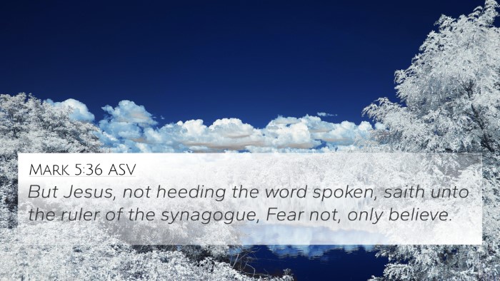 Mark 5:36 ASV Bible Verse Image
