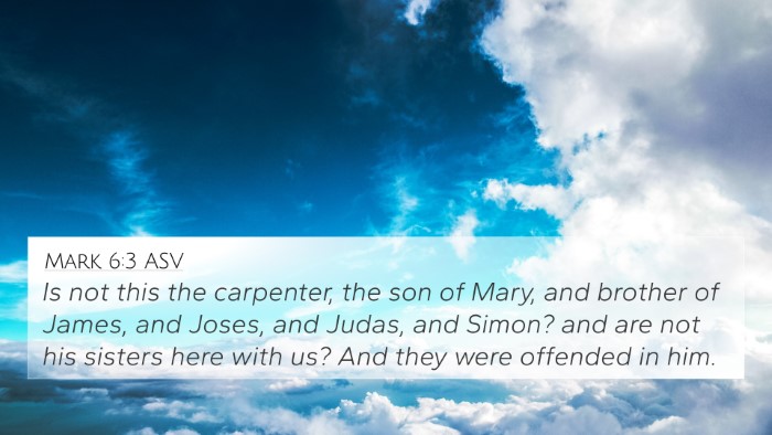 Mark 6:3 ASV Bible Verse Image