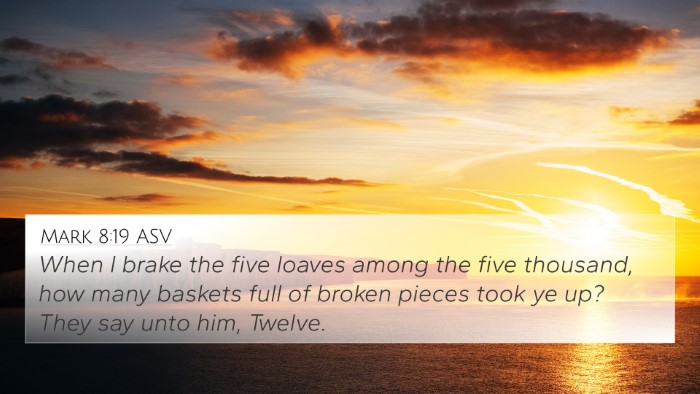 Mark 8:19 ASV Bible Verse Image