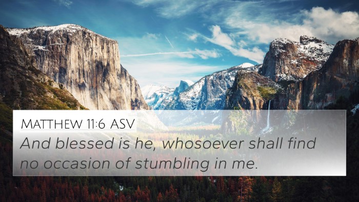 Matthew 11:6 ASV Bible Verse Image