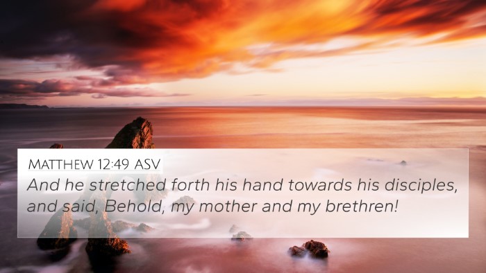 Matthew 12:49 ASV Bible Verse Image