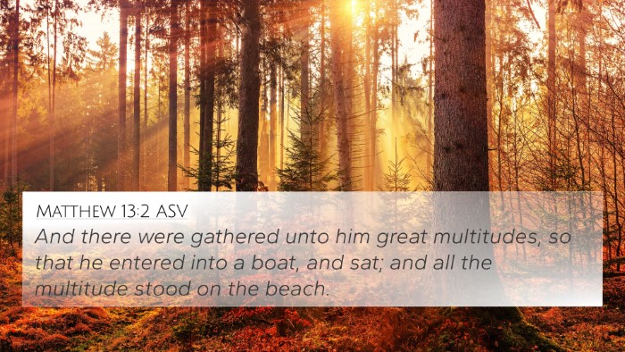 Matthew 13:2 ASV Bible Verse Image
