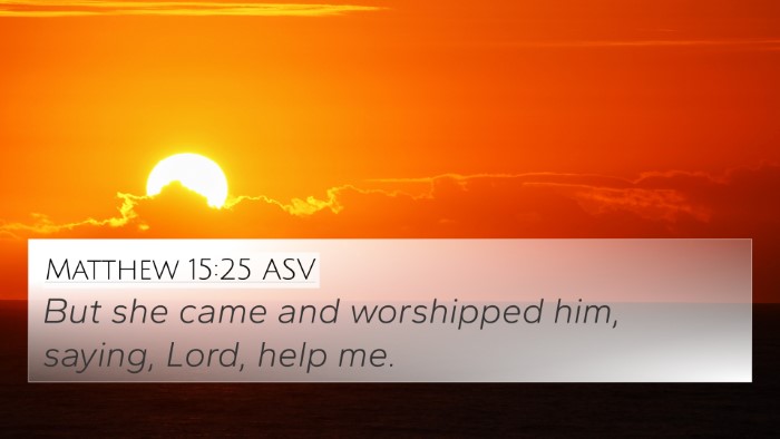 Matthew 15:25 ASV Bible Verse Image