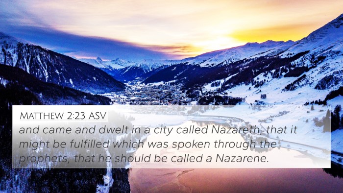 Matthew 2:23 ASV Bible Verse Image