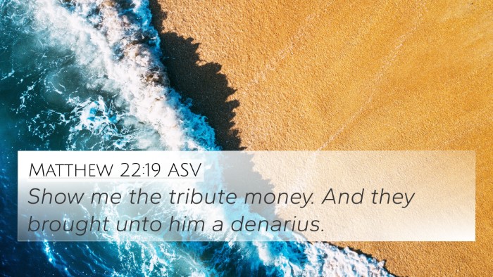 Matthew 22:19 ASV Bible Verse Image