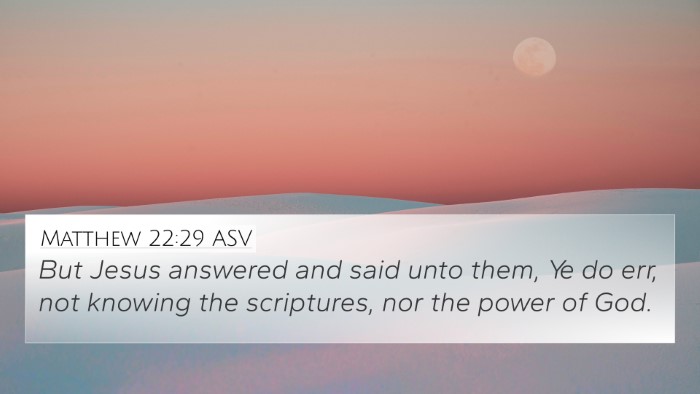 Matthew 22:29 ASV Bible Verse Image