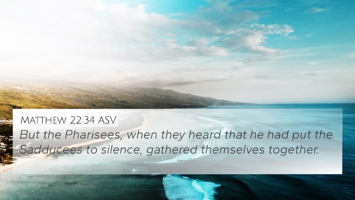Matthew 22:34 ASV Bible Verse Image