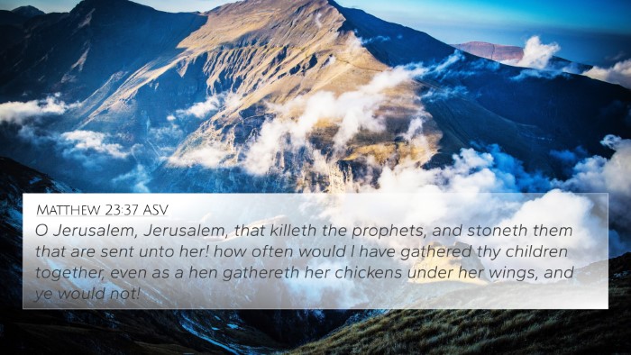 Matthew 23:37 ASV Bible Verse Image