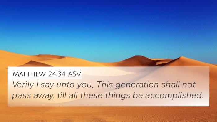 Matthew 24:34 ASV Bible Verse Image