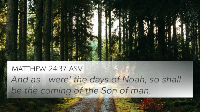 Matthew 24:37 ASV Bible Verse Image