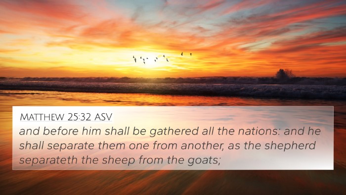Matthew 25:32 ASV Bible Verse Image