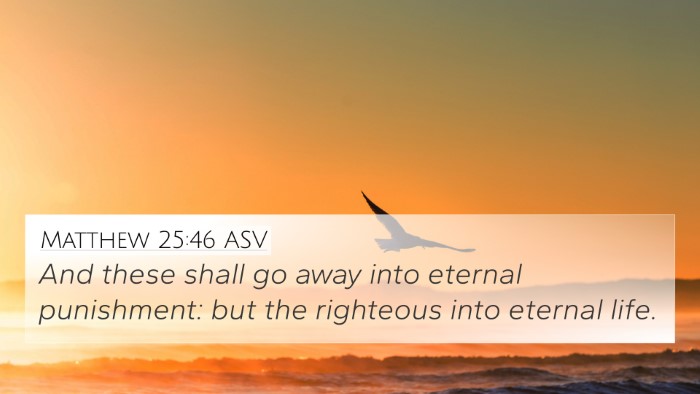 Matthew 25:46 ASV Bible Verse Image
