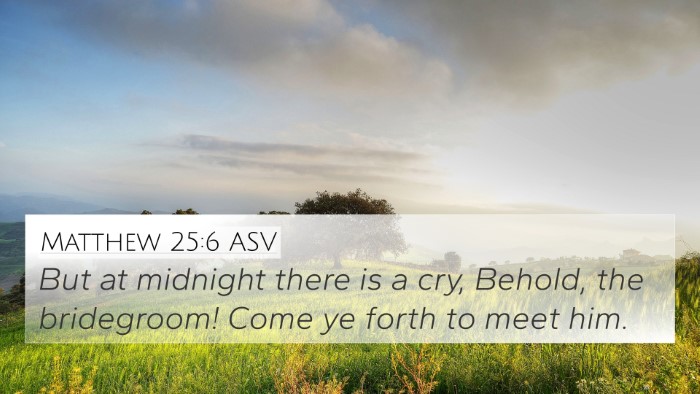 Matthew 25:6 ASV Bible Verse Image