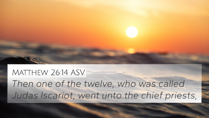 Matthew 26:14 ASV Bible Verse Image