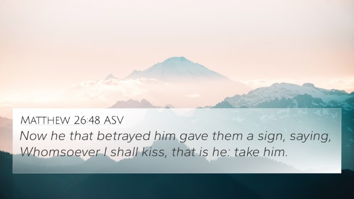 Matthew 26:48 ASV Bible Verse Image