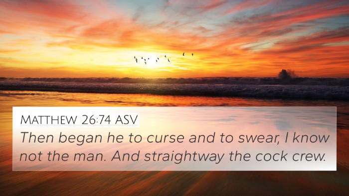 Matthew 26:74 ASV Bible Verse Image