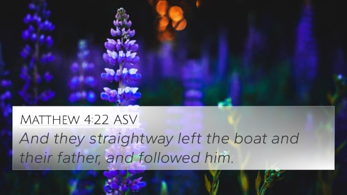 Matthew 4:22 ASV Bible Verse Image