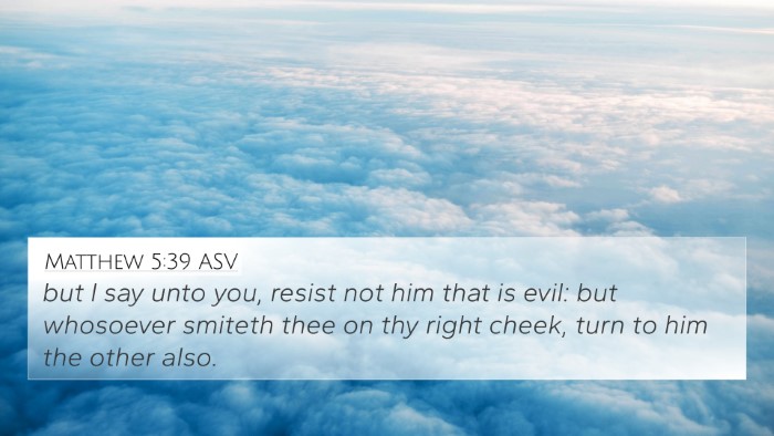 Matthew 5:39 ASV Bible Verse Image