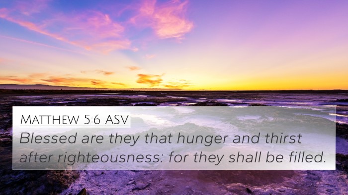 Matthew 5:6 ASV Bible Verse Image
