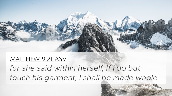 Matthew 9:21 ASV Bible Verse Image