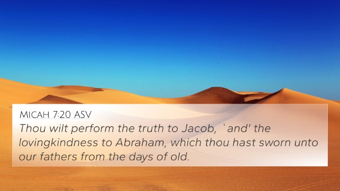 Micah 7:20 ASV Bible Verse Image