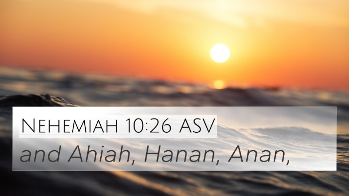 Nehemiah 10:26 ASV 4K Wallpaper - and Ahiah, Hanan, - 4K Wallpaper Bible Verse
