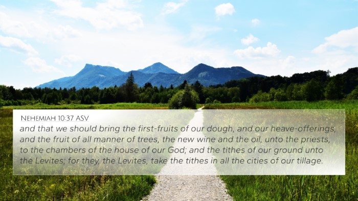 Nehemiah 10:37 ASV Bible Verse Image