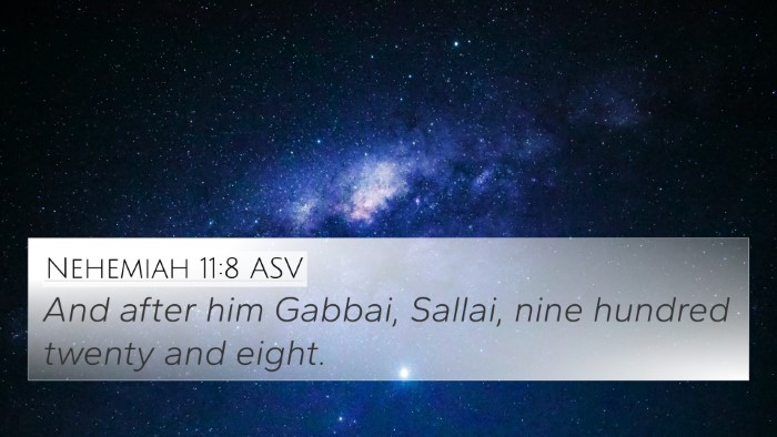Nehemiah 11:8 ASV 4K Wallpaper - And after him Gabbai, Sallai, nine hundred twenty - 4K Wallpaper Bible Verse