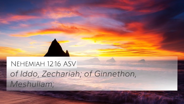 Nehemiah 12:16 ASV Bible Verse Image