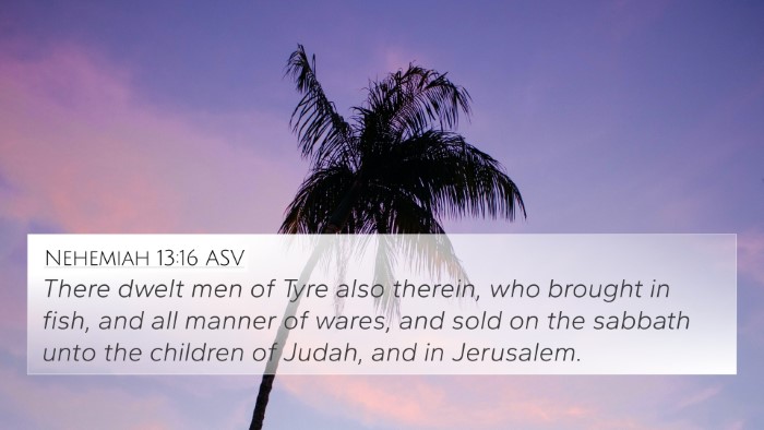 Nehemiah 13:16 ASV 4K Wallpaper - There dwelt men of Tyre also therein, who brought - 4K Wallpaper Bible Verse