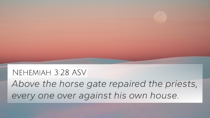 Nehemiah 3:28 ASV Bible Verse Image