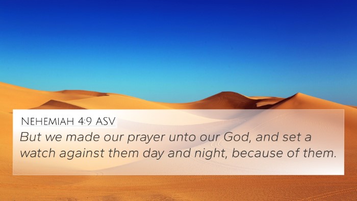 Nehemiah 4:9 ASV 4K Wallpaper - But we made our prayer unto our God, and set a - 4K Wallpaper Bible Verse