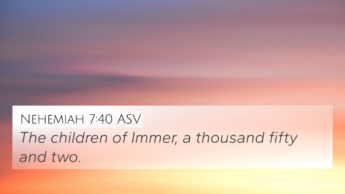 Nehemiah 7:40 ASV Bible Verse Image