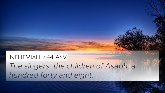Nehemiah 7:44 ASV Bible Verse Image