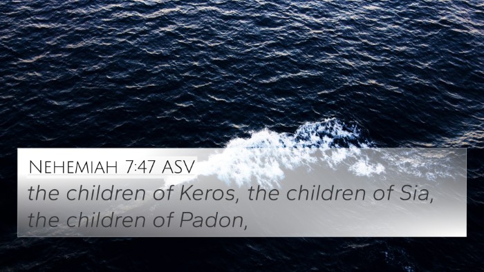 Nehemiah 7:47 ASV 4K Wallpaper - the children of Keros, the children of Sia, the - 4K Wallpaper Bible Verse