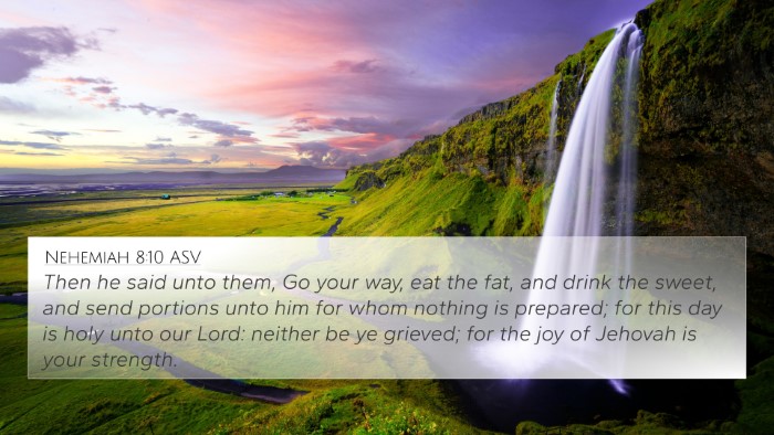 Nehemiah 8:10 ASV Bible Verse Image